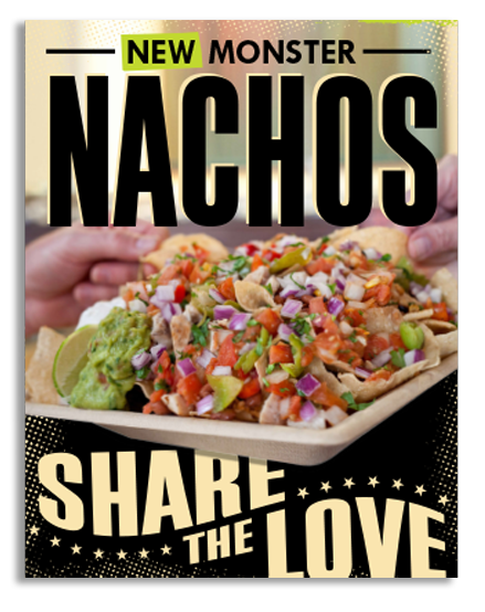 Freebirds World Burrito In-Store Point of Purchase Poster – Nachos