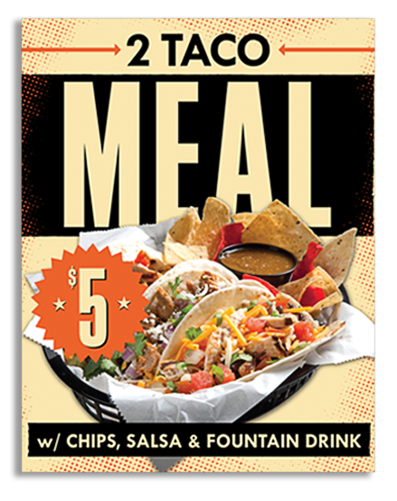Freebirds World Burrito In-Store Point of Purchase Poster – Meal Deal