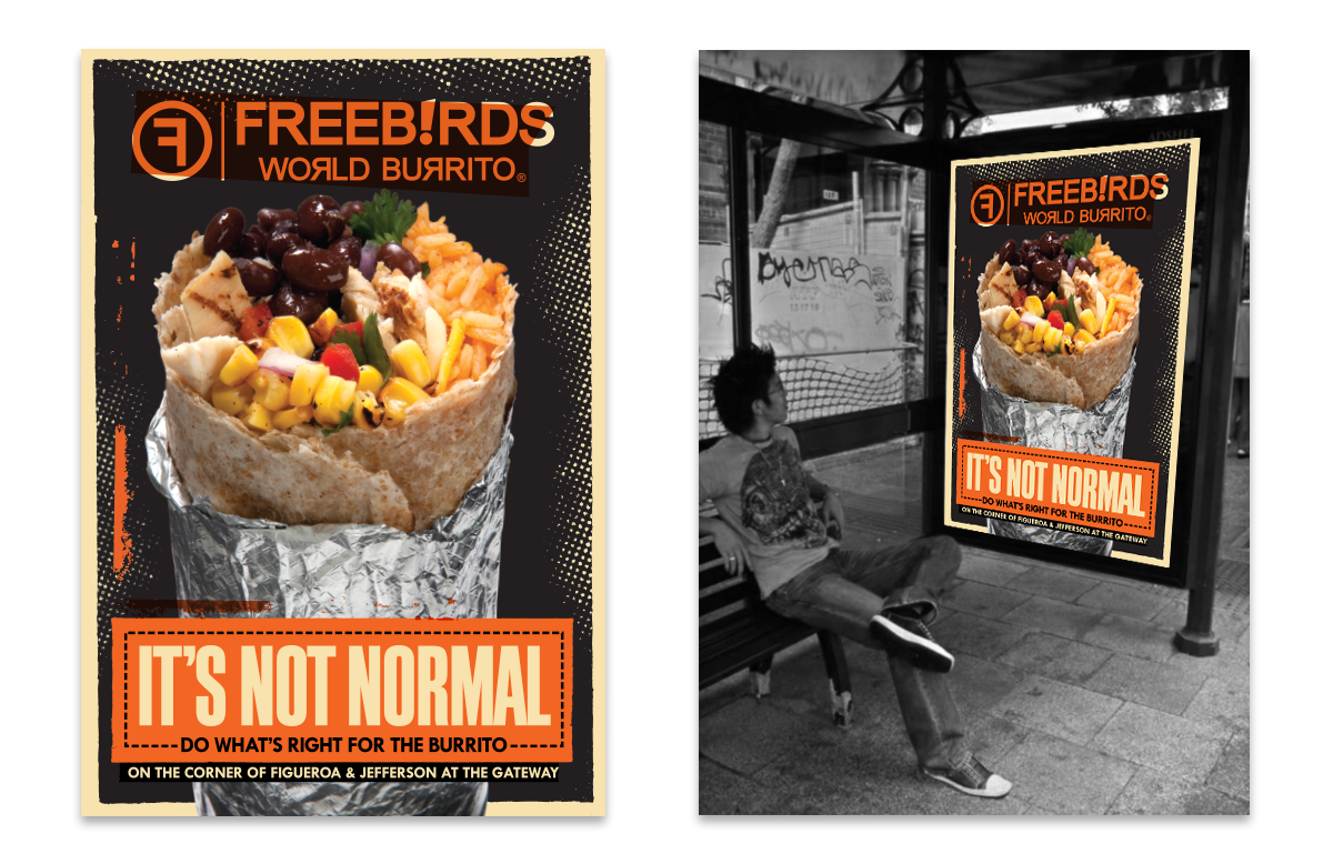 Freebirds World Burrito Restaurant Advertising